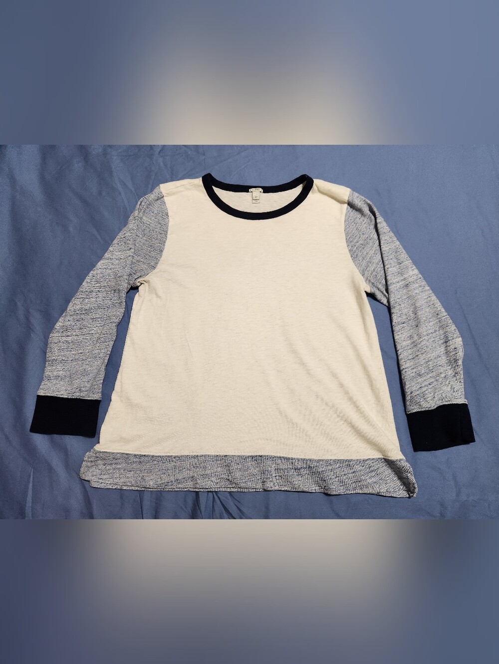 J.Crew Colorblock Raglan Long Sleeve Cotton Shirt XL